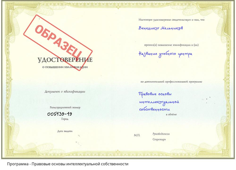 Правовые основы интеллектуальной собственности Сорочинск