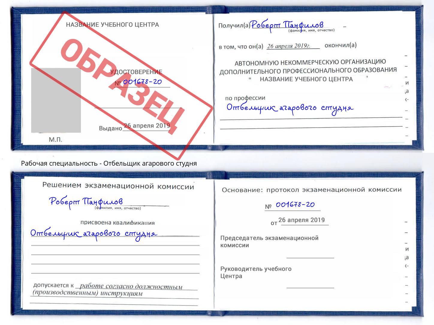 Отбельщик агарового студня Сорочинск
