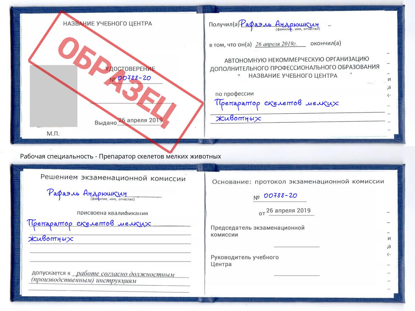 Препаратор скелетов мелких животных Сорочинск
