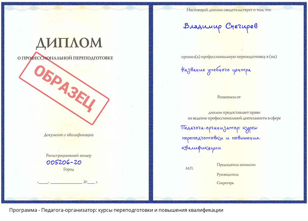 Педагога-организатор: курсы переподготовки и повышения квалификации Сорочинск